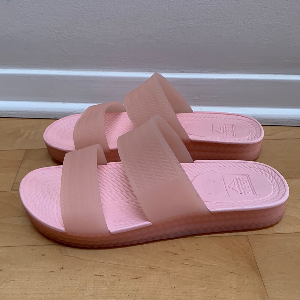 Reef Pink Slide Sandals
